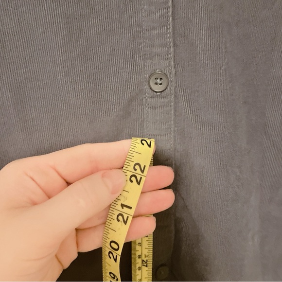 Garnet Hill Grey Corduroy Mini Dress Size M - Picture 8 of 8